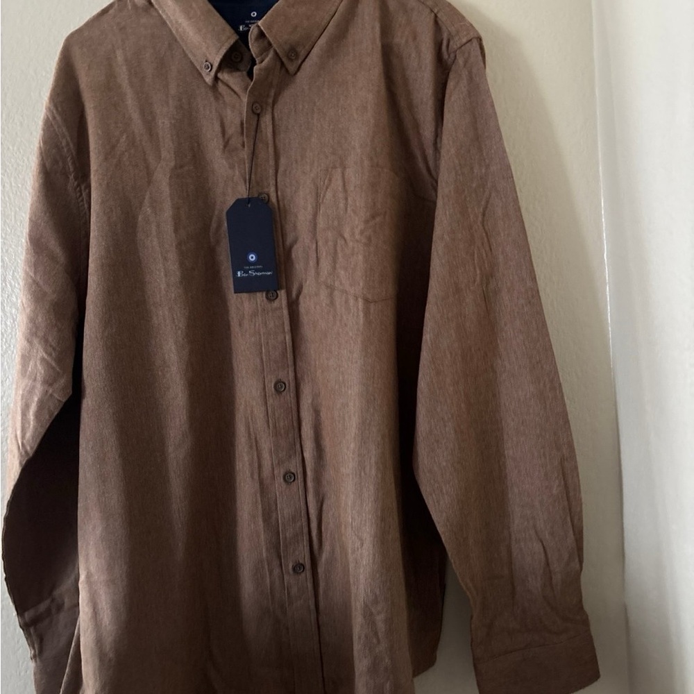 Ben Sherman Chestnut Long Sleeve Shirt new with tag size 2XL